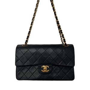 CHANEL Vintage Classic Small Double Flap Bag Quilted Lambskin 24K Gold | 1990’s